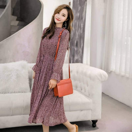 Women's Vintage Style Floral Print Dress - Wnkrs