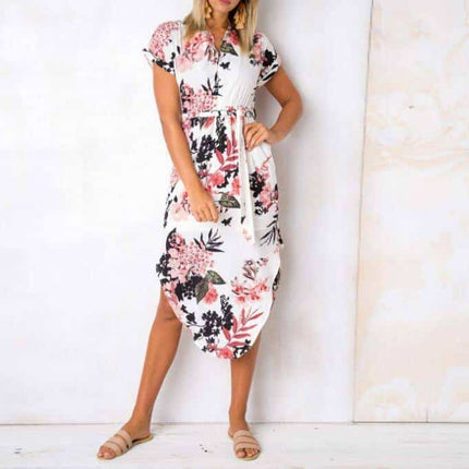 Women's Casual Geometric Printed Dress - Wnkrs