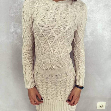 Women's Casual Warm Knitted Dress - Wnkrs