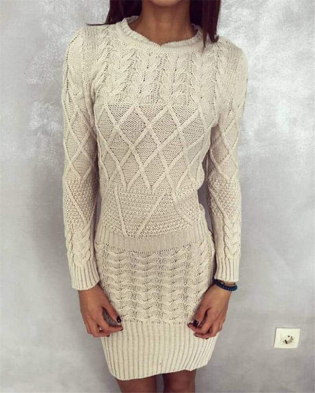 Women's Casual Warm Knitted Dress - Wnkrs
