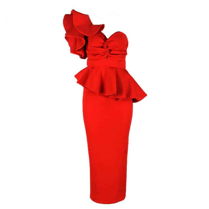 Women's Fashion  Bodycon Ruffles Dress - wnkrs