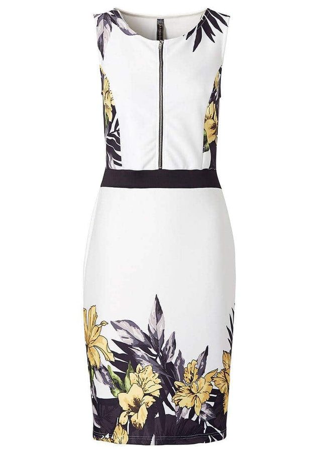 Women's O-Neck Sleeveless Floral Printed Dress - Wnkrs