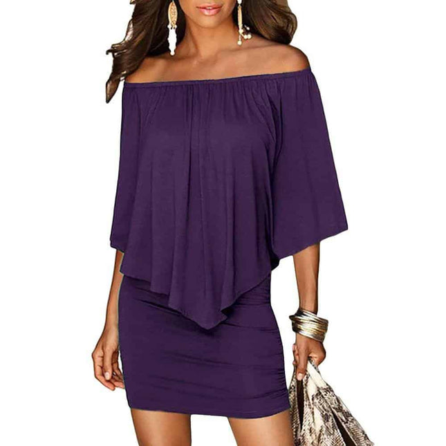 Women's Off Shoulder Mini Dress - Wnkrs