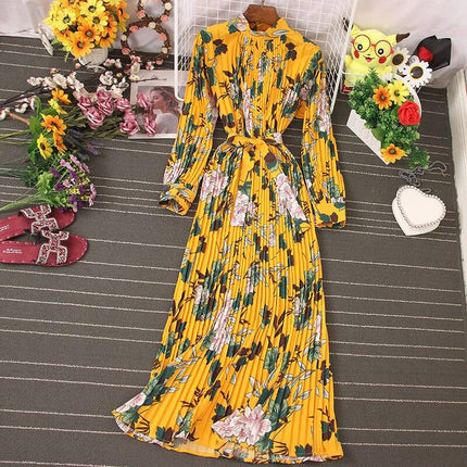 Women's Pleated Boho Dress - Wnkrs