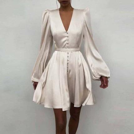 Women's Satin Elegant Dress - Wnkrs