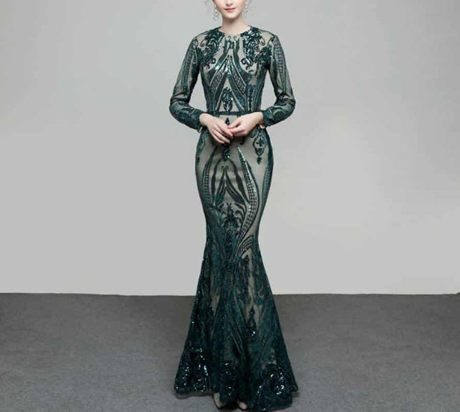 Women's Satin Evening Dress - Wnkrs