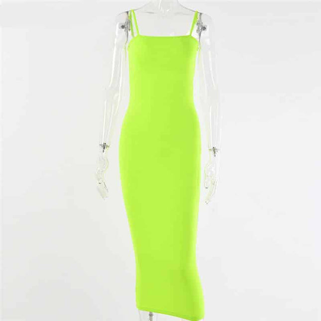 Women's Spaghetti Strap Backless Maxi Dress - Wnkrs