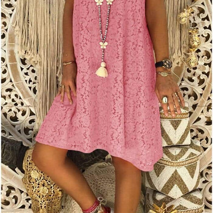 Women's Summer Loose Laced Dress - Wnkrs
