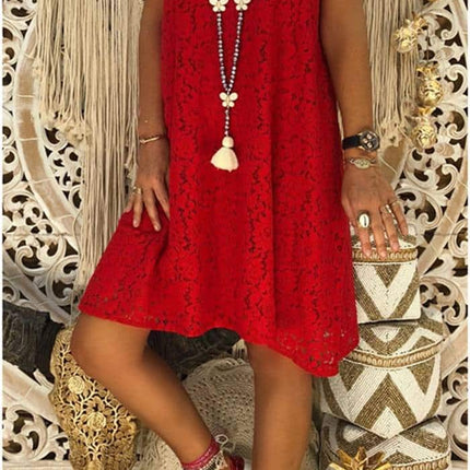 Women's Summer Loose Laced Dress - Wnkrs