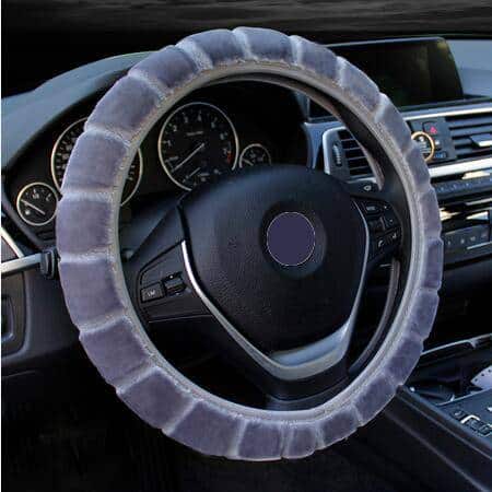Wool Plush Car Steering Wheel Cover - wnkrs