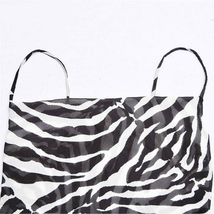 Zebra Print Dress with Spaghetti Straps - Wnkrs